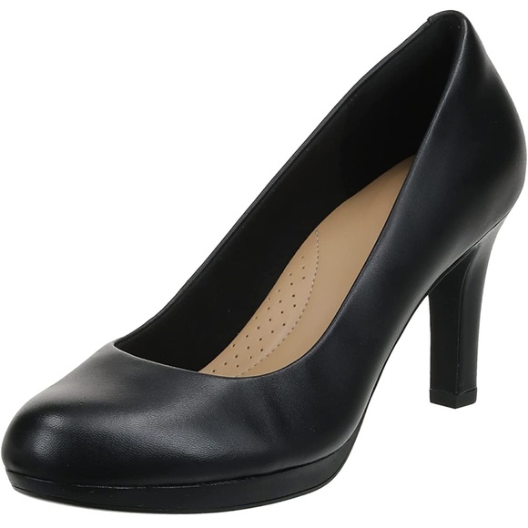 Clarks Adriel Viola Dress Pump, black leather - 8 - Picture 1 of 9